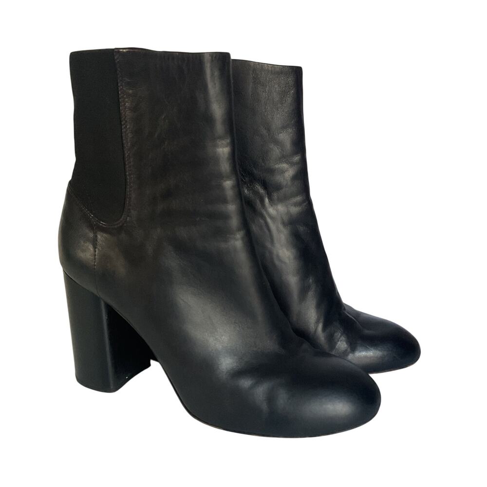 Rag & Bone Black Leather Chelsea Ankle Boots Block Heel Women’s EU 39 / US 8.5